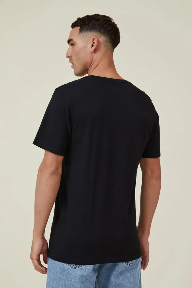 Men Tees and Tanks Cotton On Organic Regular Fit Crew TShirt Black