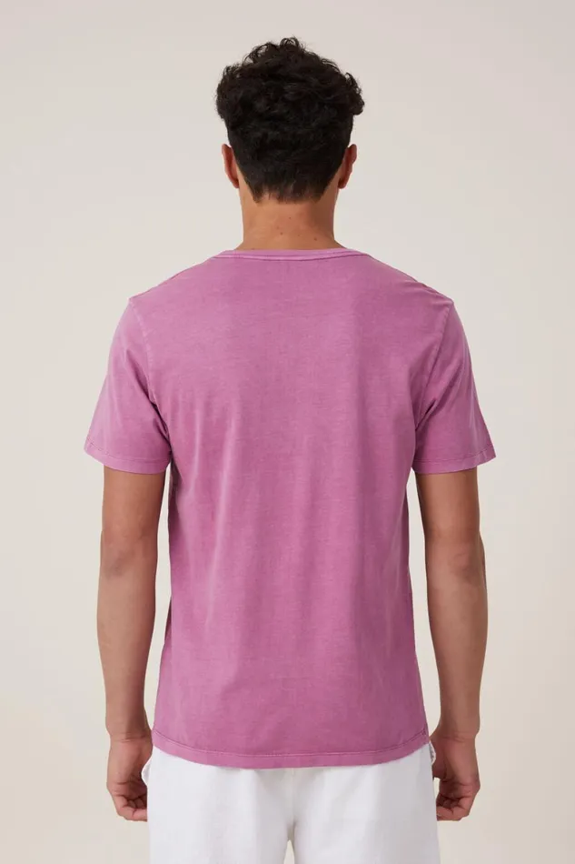 Men Tees and Tanks Cotton On Organic Regular Fit Crew TShirt Mulberry