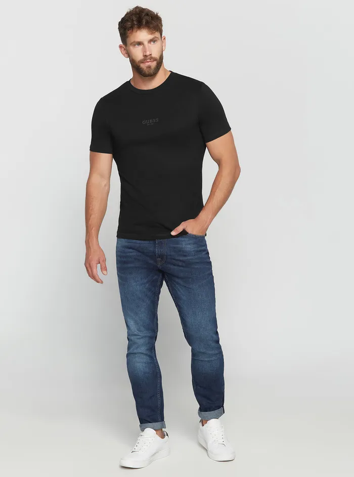 Men Tees and Tanks GUESS Eco Black Aidy Logo Tshirt