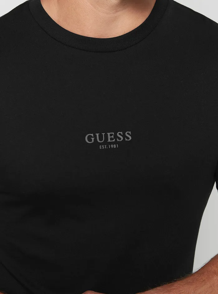 Men Tees and Tanks GUESS Eco Black Aidy Logo Tshirt