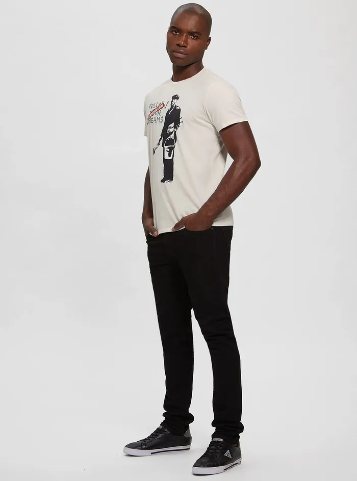 Men Tees and Tanks GUESS White Cancelled Dreams Tshirt
