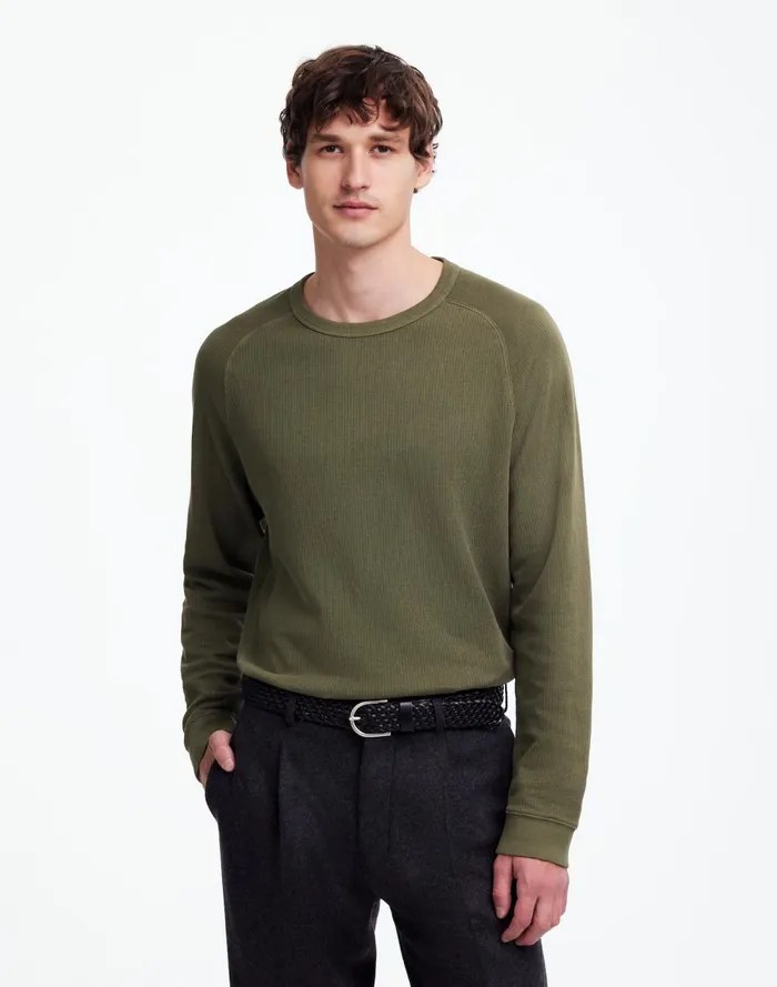 Men Tees Madewell Thermal LongSleeve Tee Dried Olive