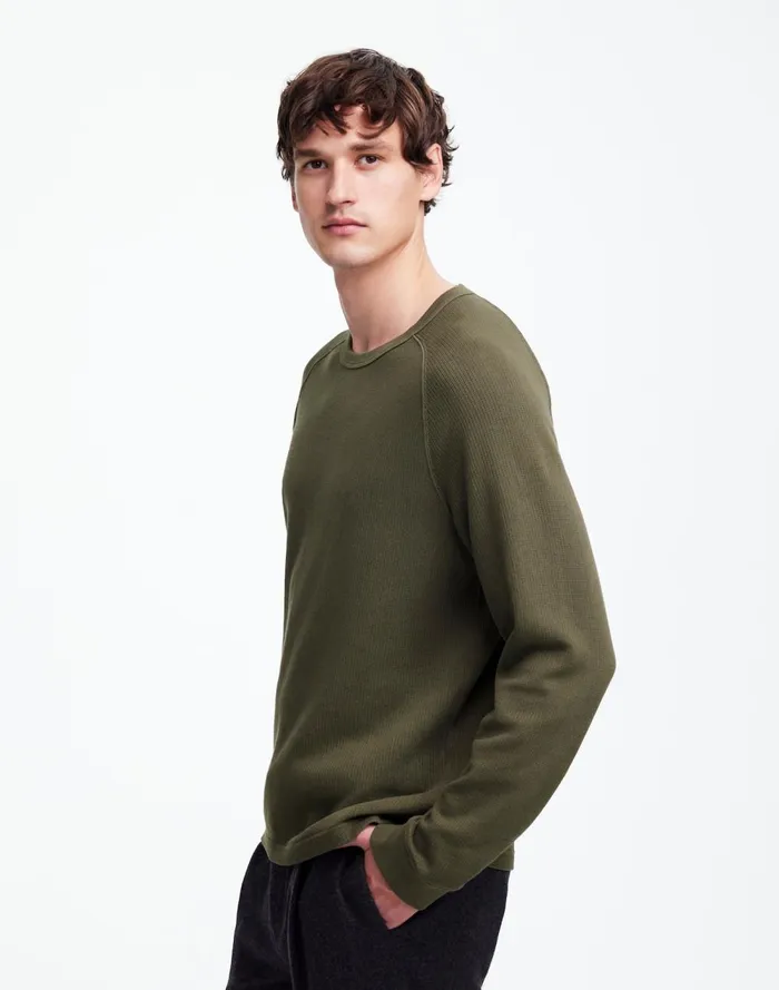 Men Tees Madewell Thermal LongSleeve Tee Dried Olive