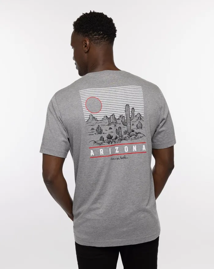 Men Tees TravisMathew BELL ROCK TEE Heather Grey