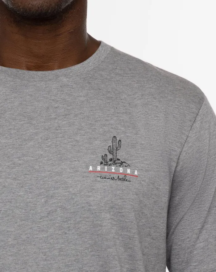 Men Tees TravisMathew BELL ROCK TEE Heather Grey