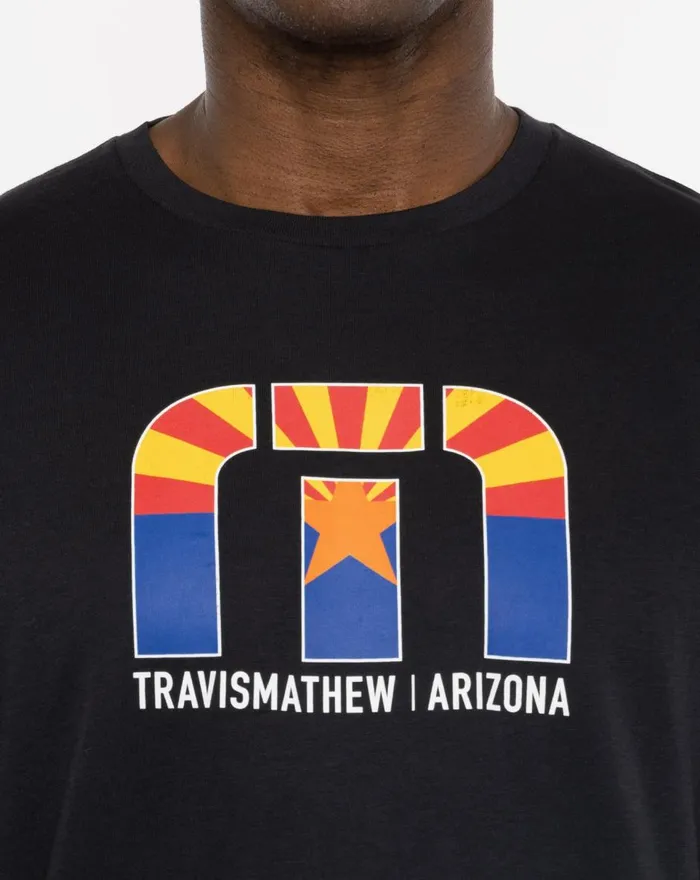 Men Tees TravisMathew DESERT MAN TEE Black Men Tees TravisMathew DESERT MAN TEE Black