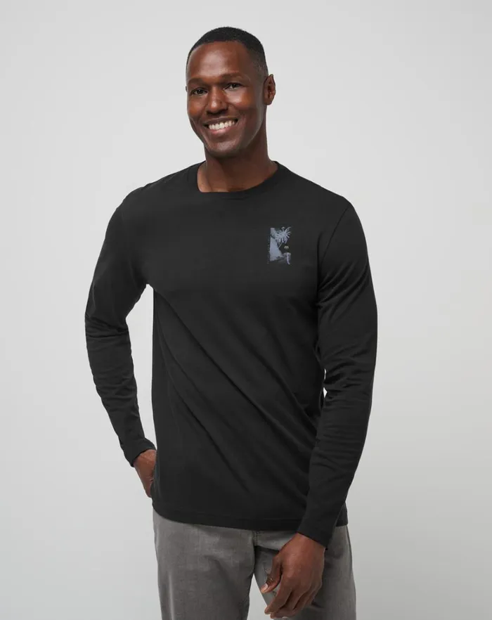 Men Tees TravisMathew LAGUNA SHADE LONG SLEEVE TEE Black