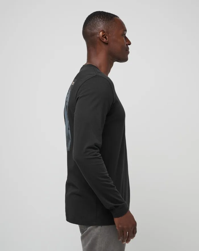 Men Tees TravisMathew LAGUNA SHADE LONG SLEEVE TEE Black