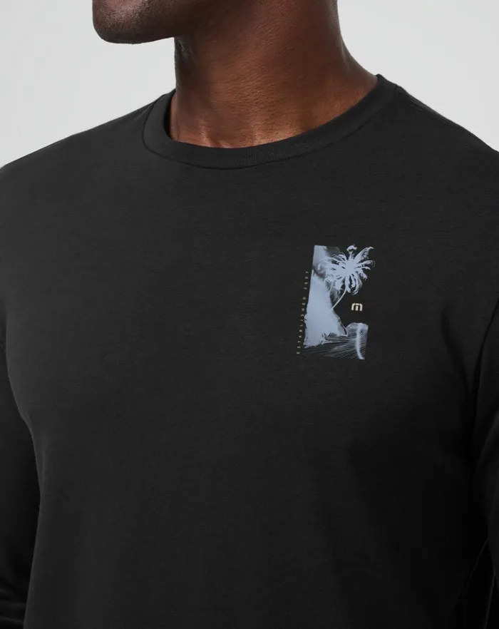 Men Tees TravisMathew LAGUNA SHADE LONG SLEEVE TEE Black