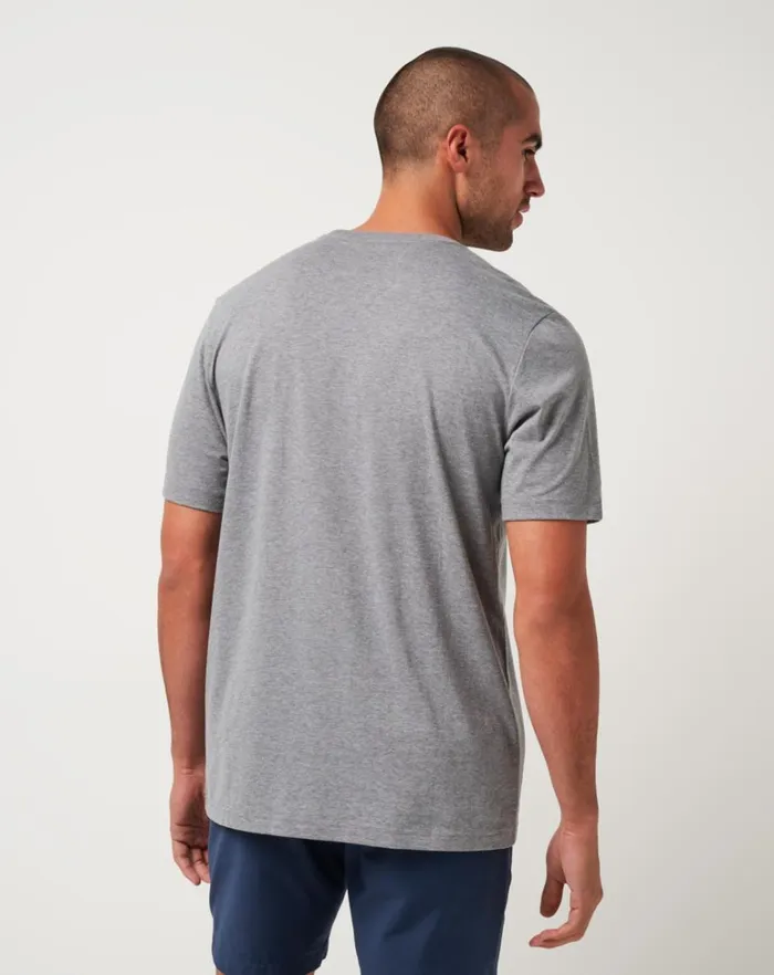 Men Tees TravisMathew LOS ANGELES DODGERS STRIKE ONE TEE Heather Grey