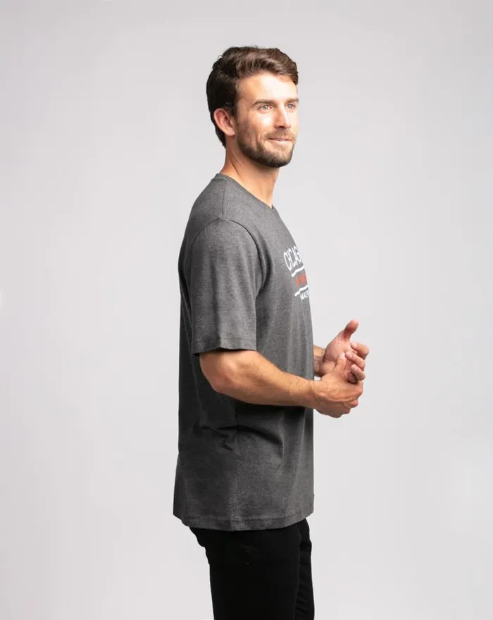 Men Tees TravisMathew MODERNIST TEE Heather Grey Pinstri Men Tees TravisMathew MODERNIST TEE Heather Grey Pinstri