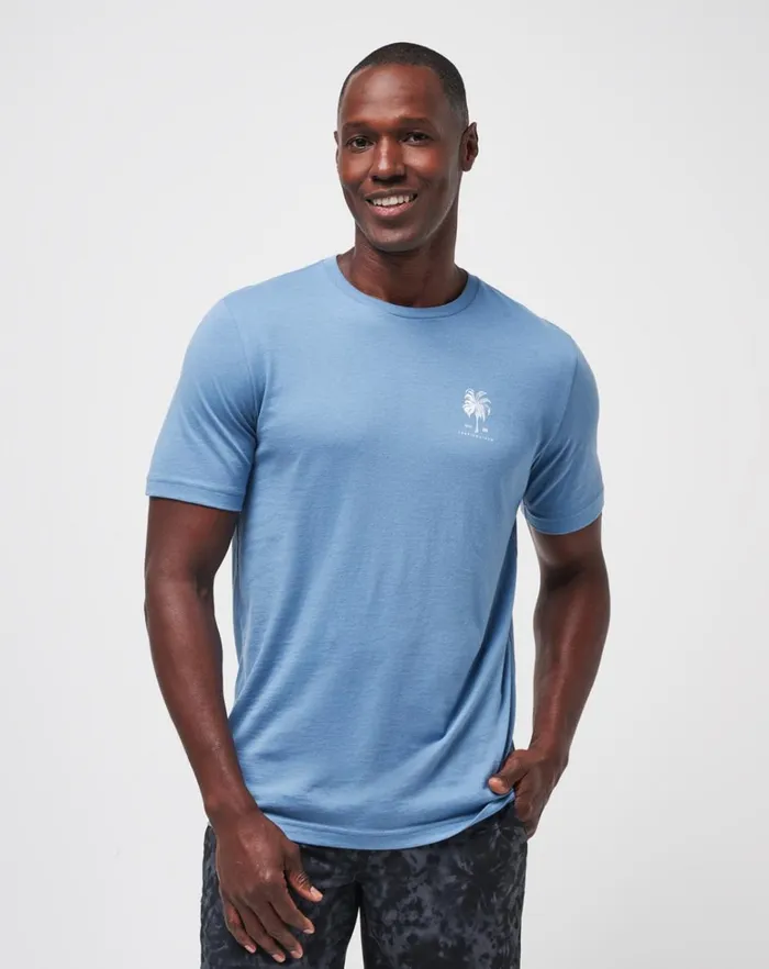 Men Tees TravisMathew PALM GRASS TEE Coronet Men Tees TravisMathew PALM GRASS TEE Coronet
