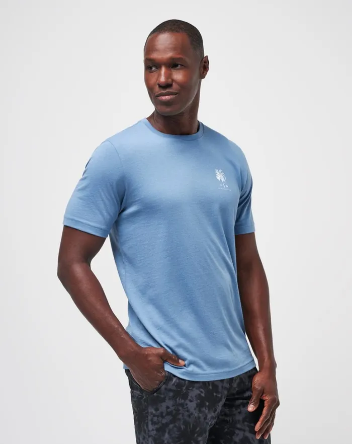 Men Tees TravisMathew PALM GRASS TEE Coronet Men Tees TravisMathew PALM GRASS TEE Coronet