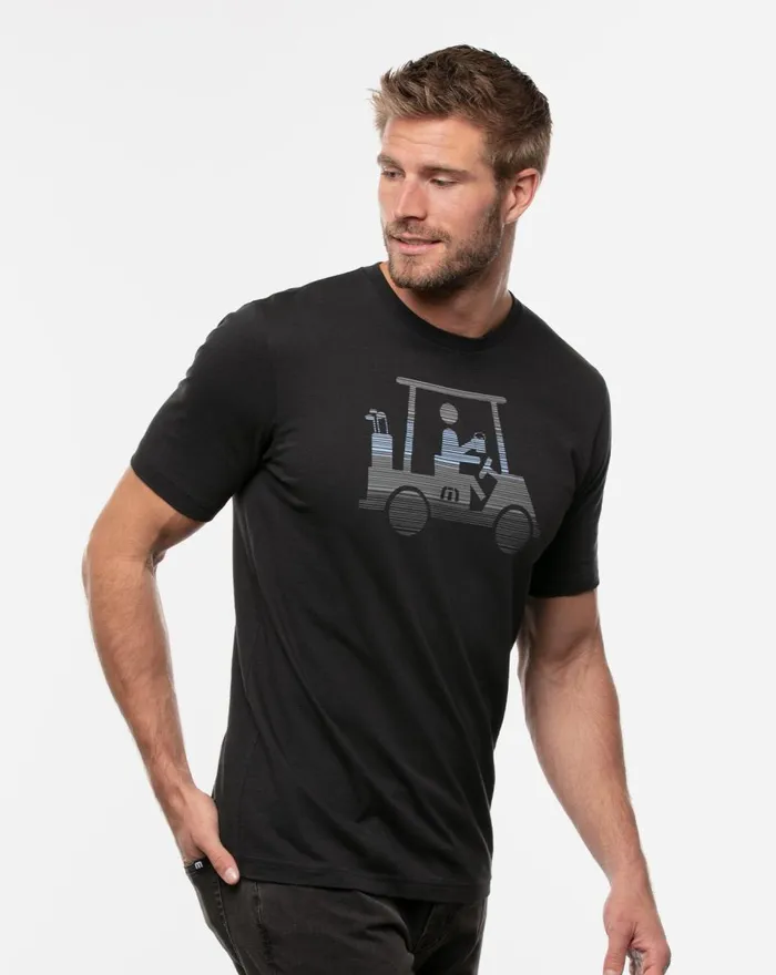 Men Tees TravisMathew RACE YOU TEE Black Men Tees TravisMathew RACE YOU TEE Black