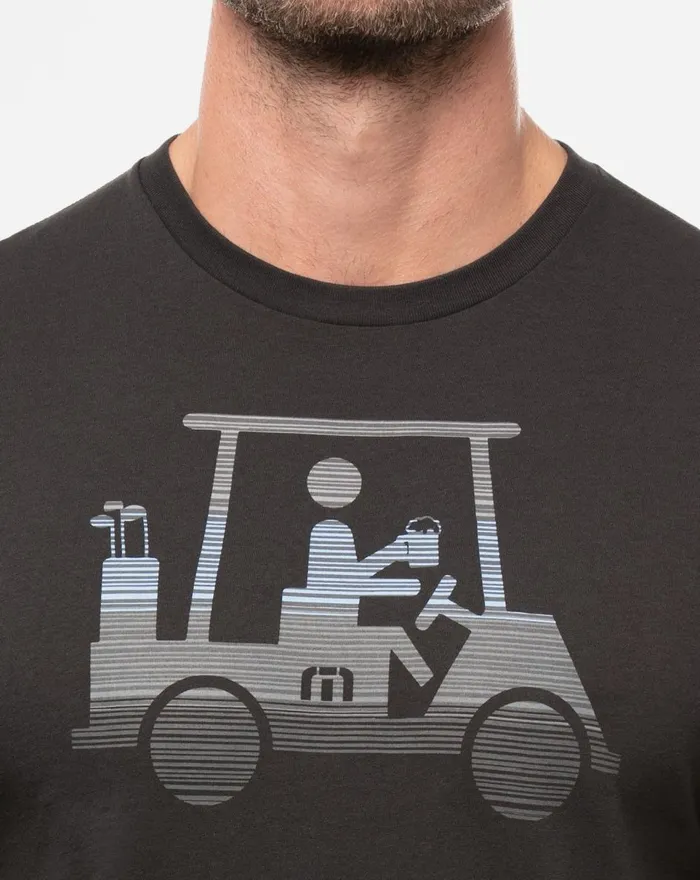 Men Tees TravisMathew RACE YOU TEE Black Men Tees TravisMathew RACE YOU TEE Black