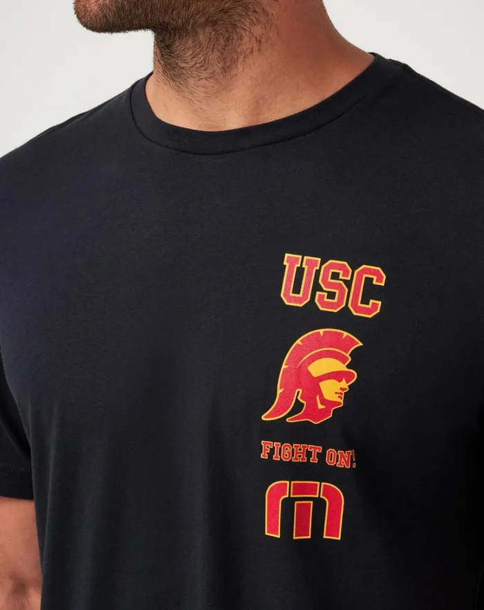 Men Tees TravisMathew USC PLAYOFFS TEE Black Men Tees TravisMathew USC PLAYOFFS TEE Black