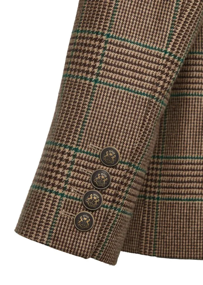 Men The Single Breasted Blazer Clarence Check Forest Holland Cooper Blazers