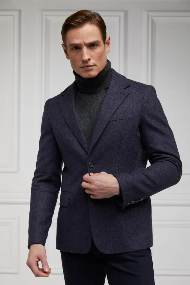 Men The Single Breasted Blazer Navy Duke Holland Cooper Blazers