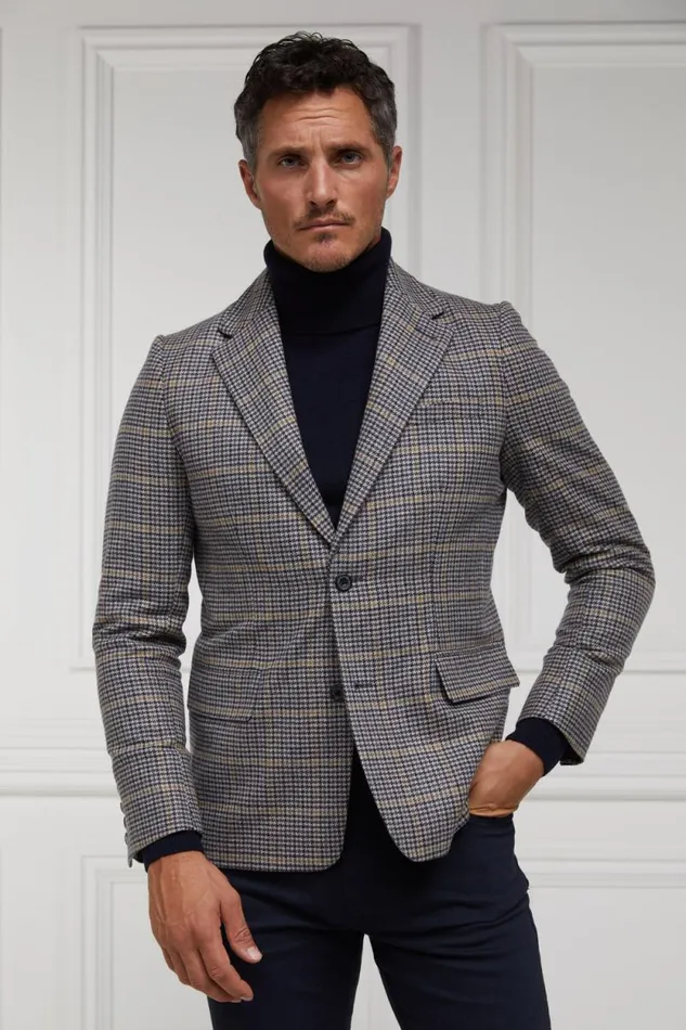 Men The Single Breasted Blazer Prince Of Wales Navy Holland Cooper Blazers Men The Single Breasted Blazer Prince Of Wales Navy Holland Cooper Blazers