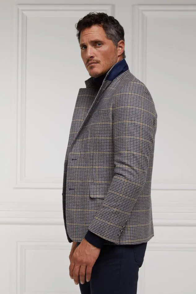 Men The Single Breasted Blazer Prince Of Wales Navy Holland Cooper Blazers Men The Single Breasted Blazer Prince Of Wales Navy Holland Cooper Blazers