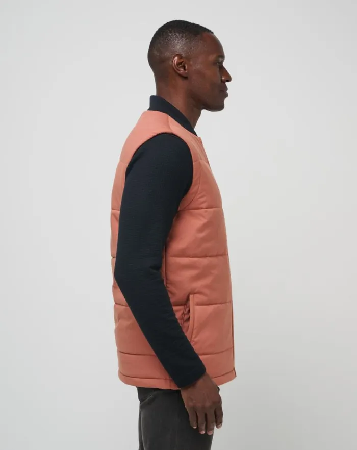 Men Vests TravisMathew CLIMATE DROP VEST Heather Copper