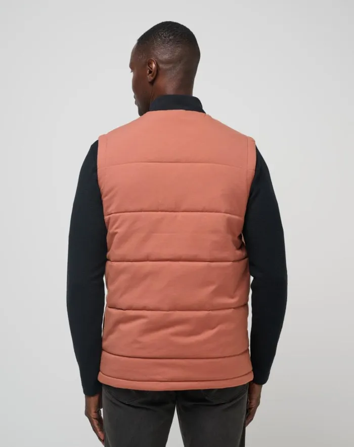 Men Vests TravisMathew CLIMATE DROP VEST Heather Copper
