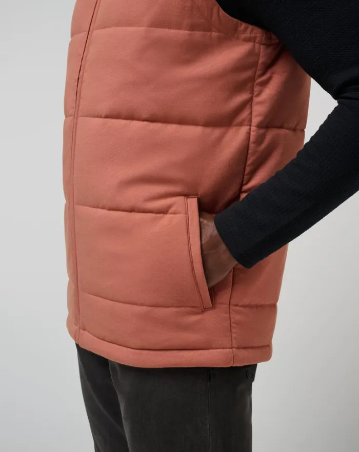Men Vests TravisMathew CLIMATE DROP VEST Heather Copper