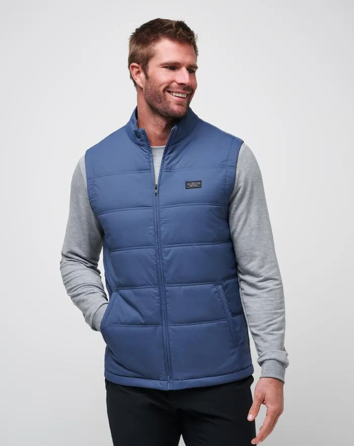 Men Vests TravisMathew PALISADES PUFFER VEST Navy