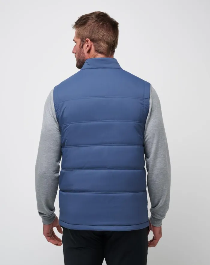 Men Vests TravisMathew PALISADES PUFFER VEST Navy Men Vests TravisMathew PALISADES PUFFER VEST Navy