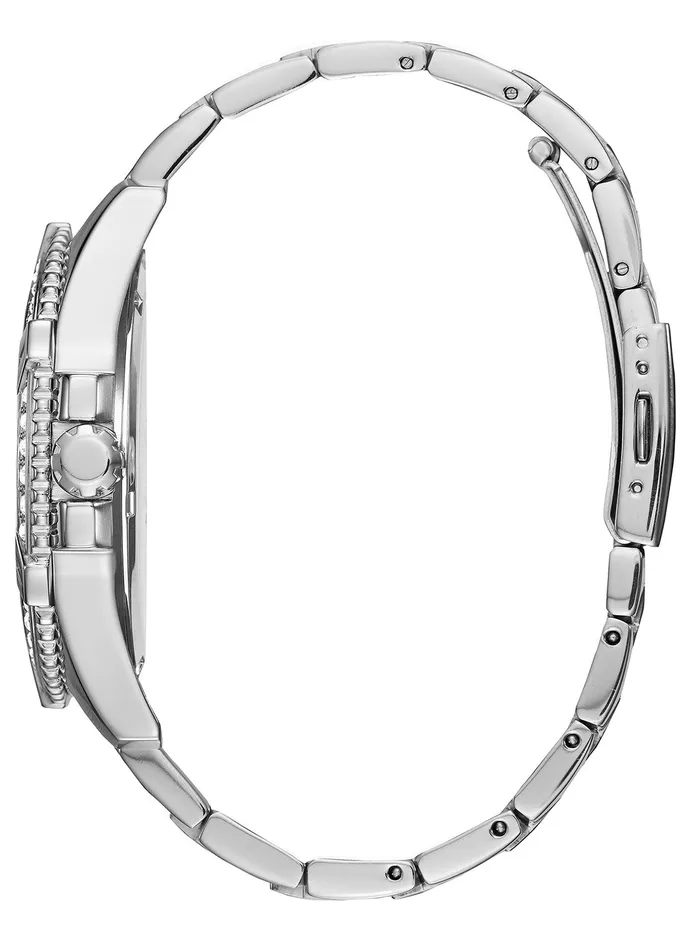 Men Watches GUESS Silver Frontier Crystal Watch Men Watches GUESS Silver Frontier Crystal Watch