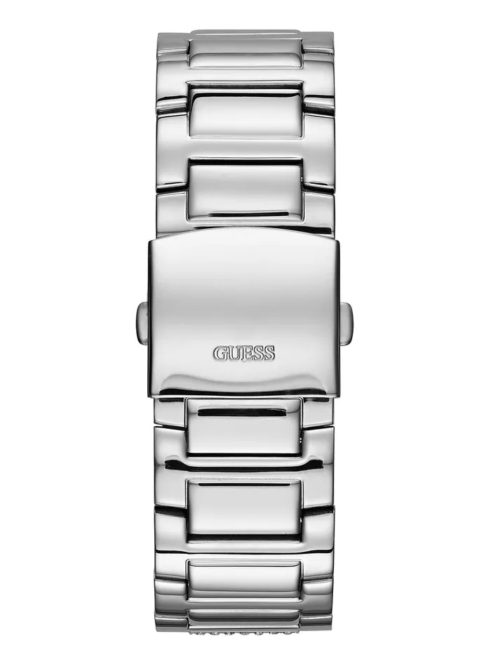 Men Watches GUESS Silver Frontier Crystal Watch Men Watches GUESS Silver Frontier Crystal Watch