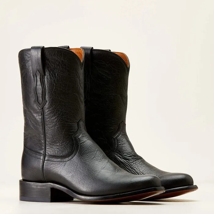 Men Western Boots Ariat Bench Made Clanton Western Boot Cool Black Bison Men Western Boots Ariat Bench Made Clanton Western Boot Cool Black Bison