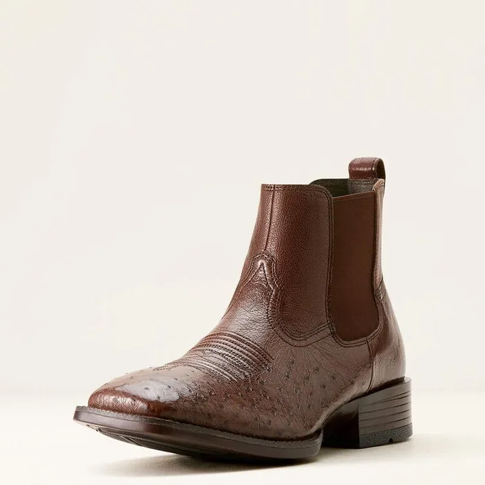 Men Western Boots Ariat Booker Chelsea Wide Square Toe Western Boot Antique Tabac Smooth Quill Ost