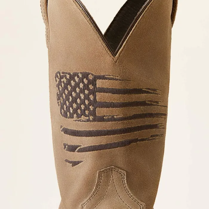 Men Western Boots Ariat Circuit Patriot Cowboy Boot Burned Grey Roughout