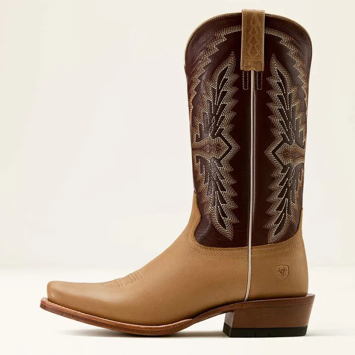 Men Western Boots Ariat Futurity Showman Cowboy Boot Flaxen Tanenduring Chocolate