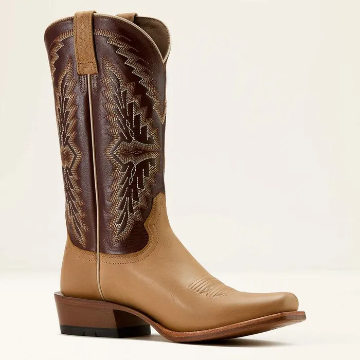 Men Western Boots Ariat Futurity Showman Cowboy Boot Flaxen Tanenduring Chocolate