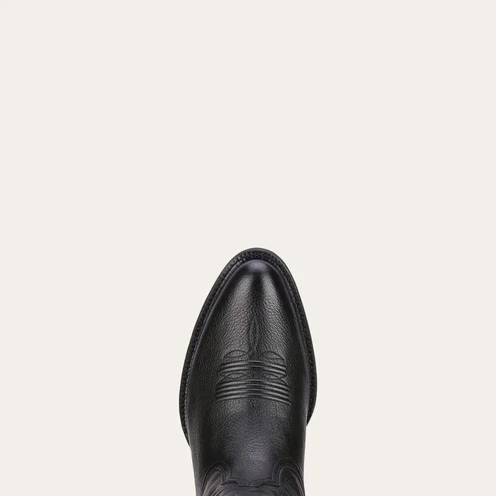 Men Western Boots Ariat Heritage R Toe Western Boot Black Deertan Men Western Boots Ariat Heritage R Toe Western Boot Black Deertan