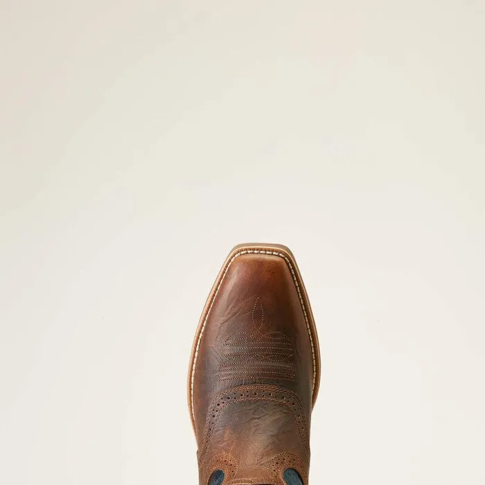 Men Western Boots Ariat Hybrid Roughstock Square Toe Cowboy Boot Fiery Brown Crunch Men Western Boots Ariat Hybrid Roughstock Square Toe Cowboy Boot Fiery Brown Crunch