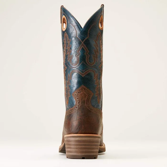 Men Western Boots Ariat Hybrid Roughstock Square Toe Cowboy Boot Fiery Brown Crunch Men Western Boots Ariat Hybrid Roughstock Square Toe Cowboy Boot Fiery Brown Crunch
