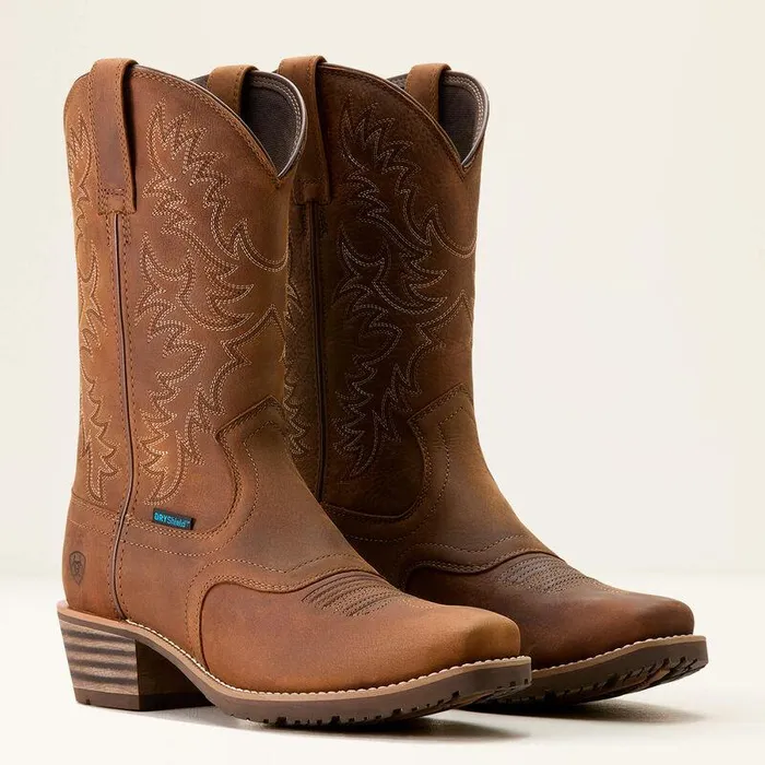 Men Western Boots Ariat Hybrid Roughstock Square Toe Waterproof Cowboy Boot Status Brown Men Western Boots Ariat Hybrid Roughstock Square Toe Waterproof Cowboy Boot Status Brown