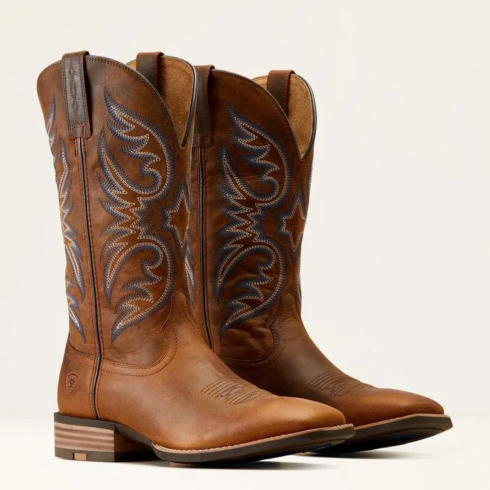 Men Western Boots Ariat Ricochet Cowboy Boot Weathered Chestnut