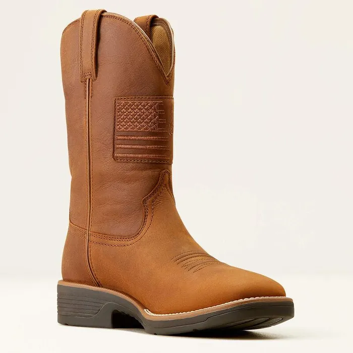 Men Western Boots Ariat Ridgeback Country Waterproof Cowboy Boot Status Brown