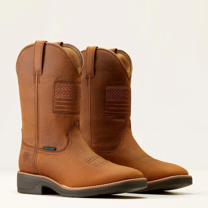 Men Western Boots Ariat Ridgeback Country Waterproof Cowboy Boot Status Brown