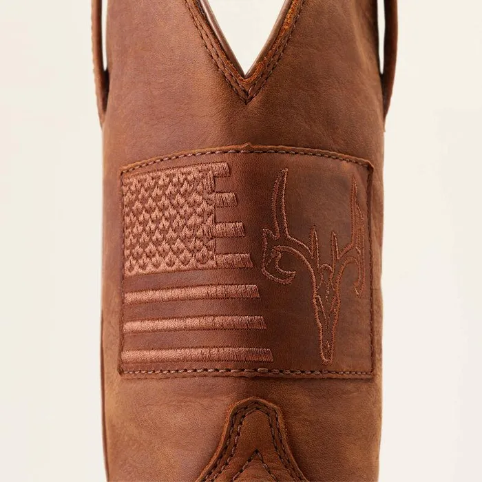Men Western Boots Ariat Ridgeback Country Waterproof Cowboy Boot Status Brown