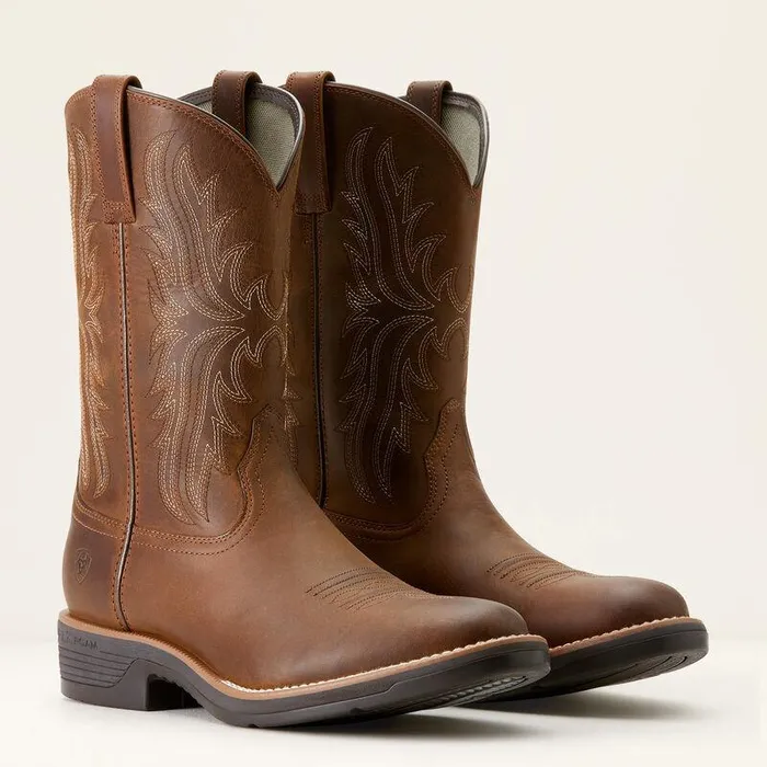 Men Western Boots Ariat Ridgeback Round Toe Cowboy Boot Distressed Tan Men Western Boots Ariat Ridgeback Round Toe Cowboy Boot Distressed Tan