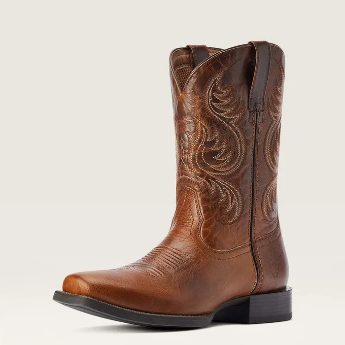 Men Western Boots Ariat Sport Boss Man Western Boot Rich Cognac