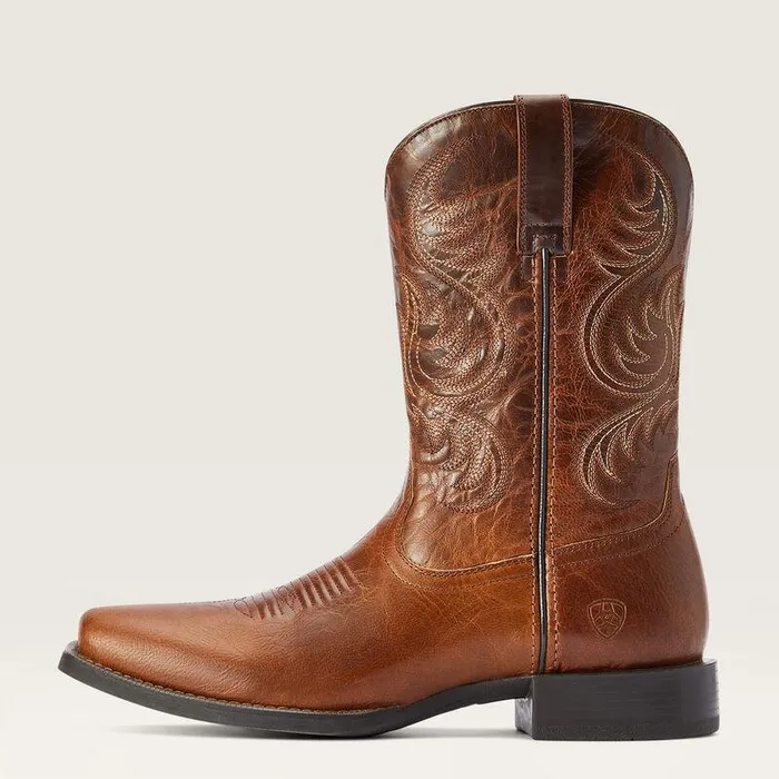 Men Western Boots Ariat Sport Boss Man Western Boot Rich Cognac