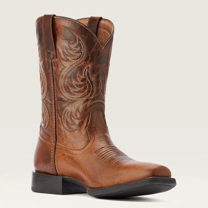 Men Western Boots Ariat Sport Boss Man Western Boot Rich Cognac