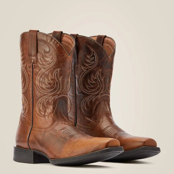 Men Western Boots Ariat Sport Boss Man Western Boot Rich Cognac