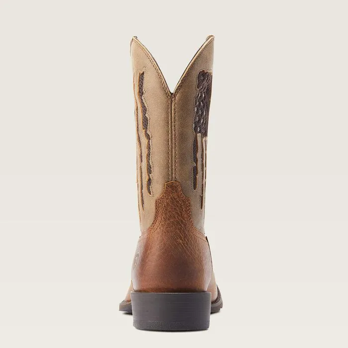 Men Western Boots Ariat Sport My Country VentTEK Western Boot Faithful Brown Men Western Boots Ariat Sport My Country VentTEK Western Boot Faithful Brown